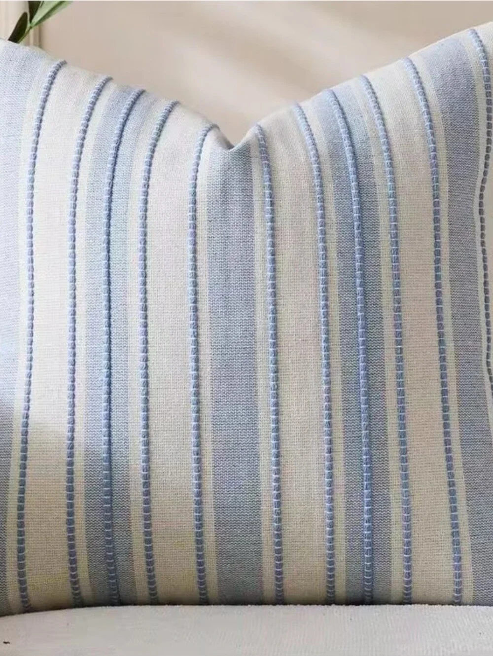 Blue & White Striped Throw Pillow Covers
